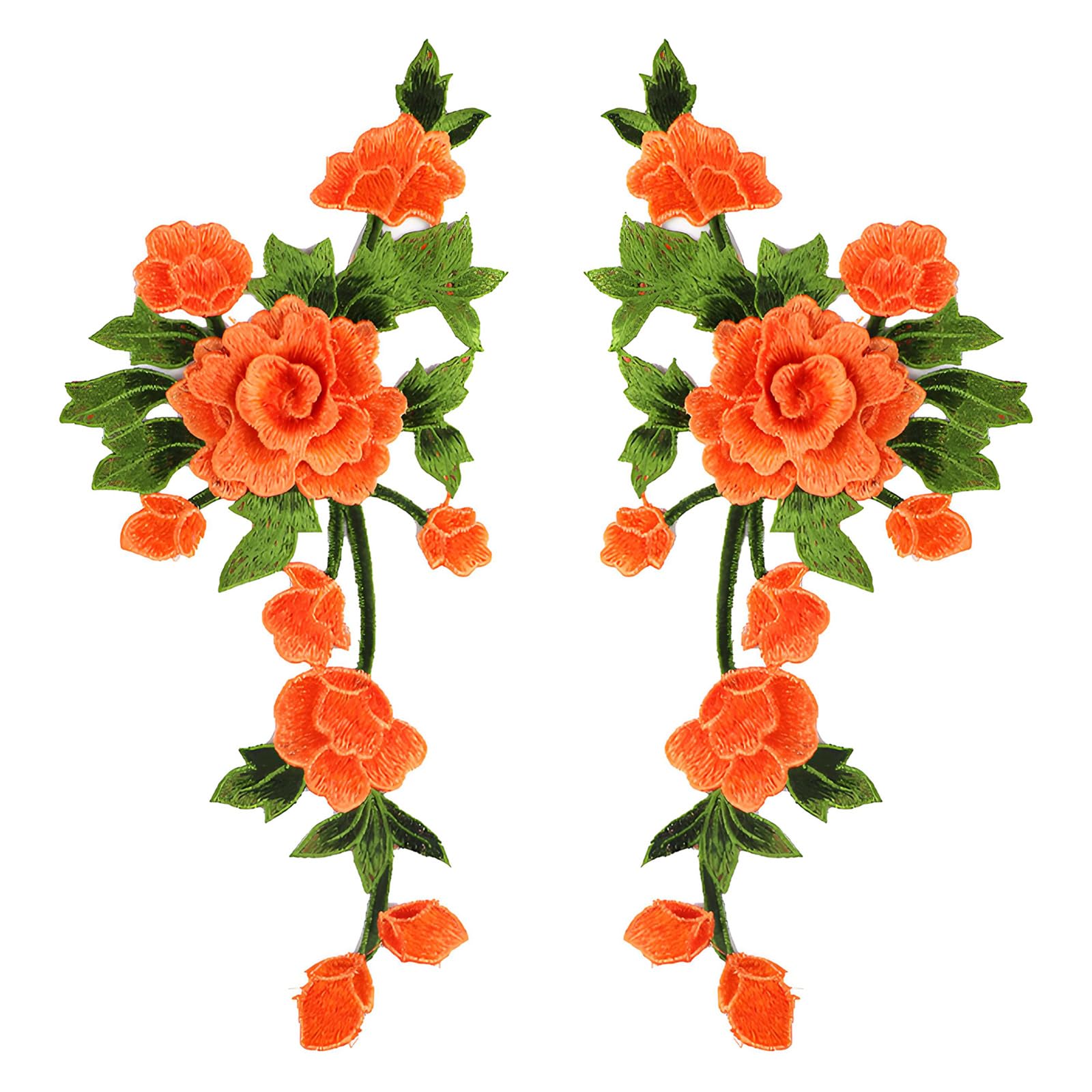 BWANGIAO Pair Of Embroidered Floral Applique Patching With Hollow Designs For Clothing And Accessories Hand Sewing