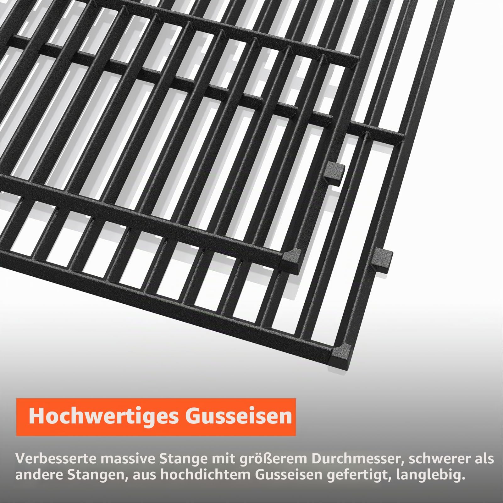 QuliMetal 44,5 cm Grillroste und 38,9 cm Aromaschienen für Weber Spirit 300 und GS4 Spirit II 300, passend für Spirit E-310, E-315 mit Frontbedienung, Ersatz für Weber 7639, 7636
