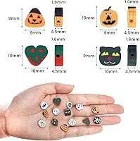 Vista 2 de 100 piezas de cuentas de arcilla polimérica Heishi espaciadoras mixtas, suministros para hacer pulseras, pendientes, collares de bricolaje