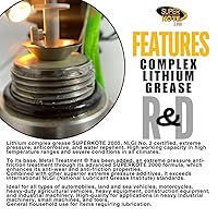 Vista 7 de Litio Complex Grease SUPERKOTE 2000 - Grasa lubricante blanca Superkote 2000 multiusos, complejo de litio, lubricante, EP, alta temperatura