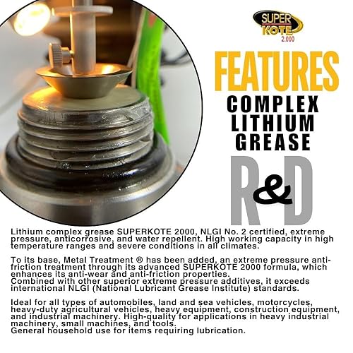 Miniatura 7 de Litio Complex Grease SUPERKOTE 2000 - Grasa lubricante blanca Superkote 2000 multiusos, complejo de litio, lubricante, EP, alta temperatura,