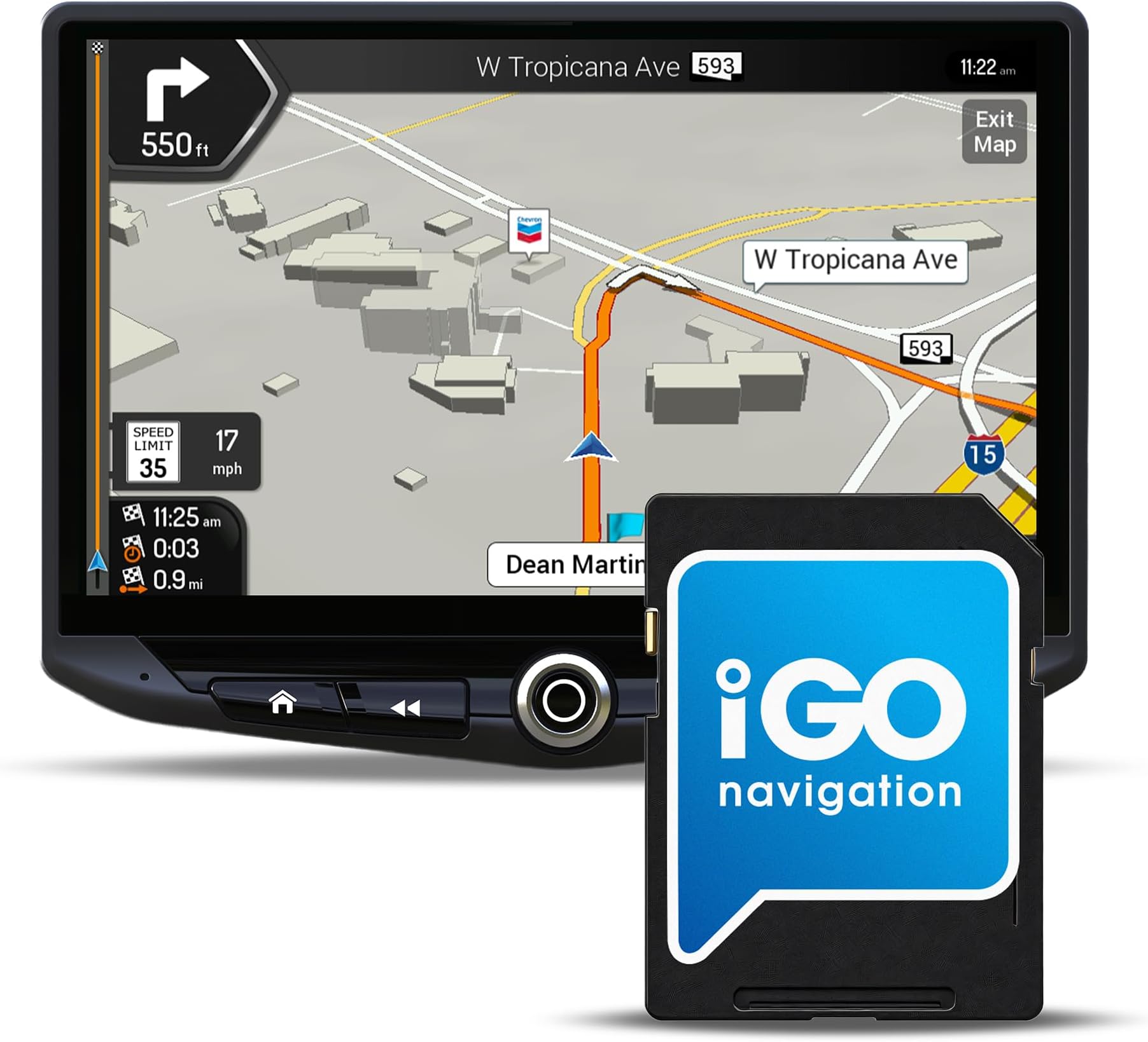 Stinger iGO Offline GPS Navigation MicroSD Card for HEIGH10 & ELEV8 Infotainment Car Radios Only, Pre-Loaded 3D Off-Roading Maps, Detailed Landmarks, Traffic Solutions (SE-P14)