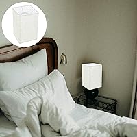 Vista 7 de Pantalla de lámpara de mesa, pantalla de lino, pantalla cuadrada, rectangular, de lino, clip, pantalla de mesa, cubierta de luz de repuesto