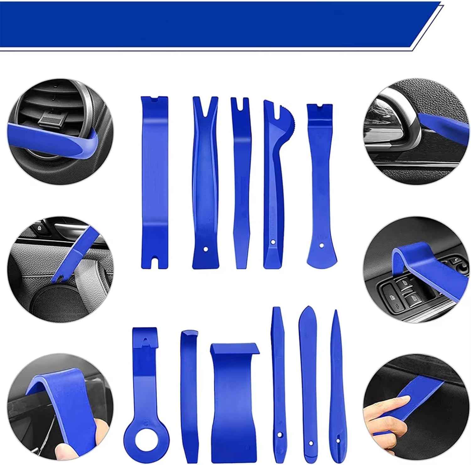 Rc Repair Tools Car Trim Removal Tool Set Clip Pliers Fastener Remover Stereo Removal Hand-held Disassembly Tools Blue(Size2)