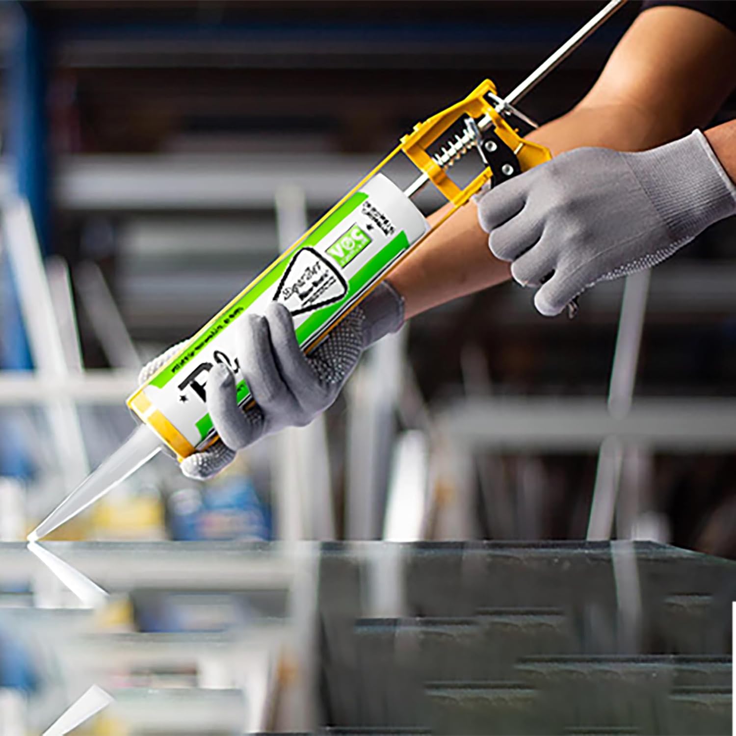 Palmer PM290 SuperSet Mirro-Mastic White Mirror Adhesive Mastic Paste for Drywall Wood Glass Metal Tile Low VOC Solvent-Free Fast Cure Strong Bond