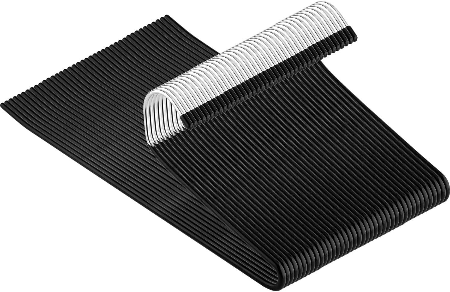 Metal Pants Hangers Non Slip - 40 Pack Open Ended Jean Hangers - Space Saving Clothes Hanger for Closet, Rubber Coated Short Neck Trouser Hanger