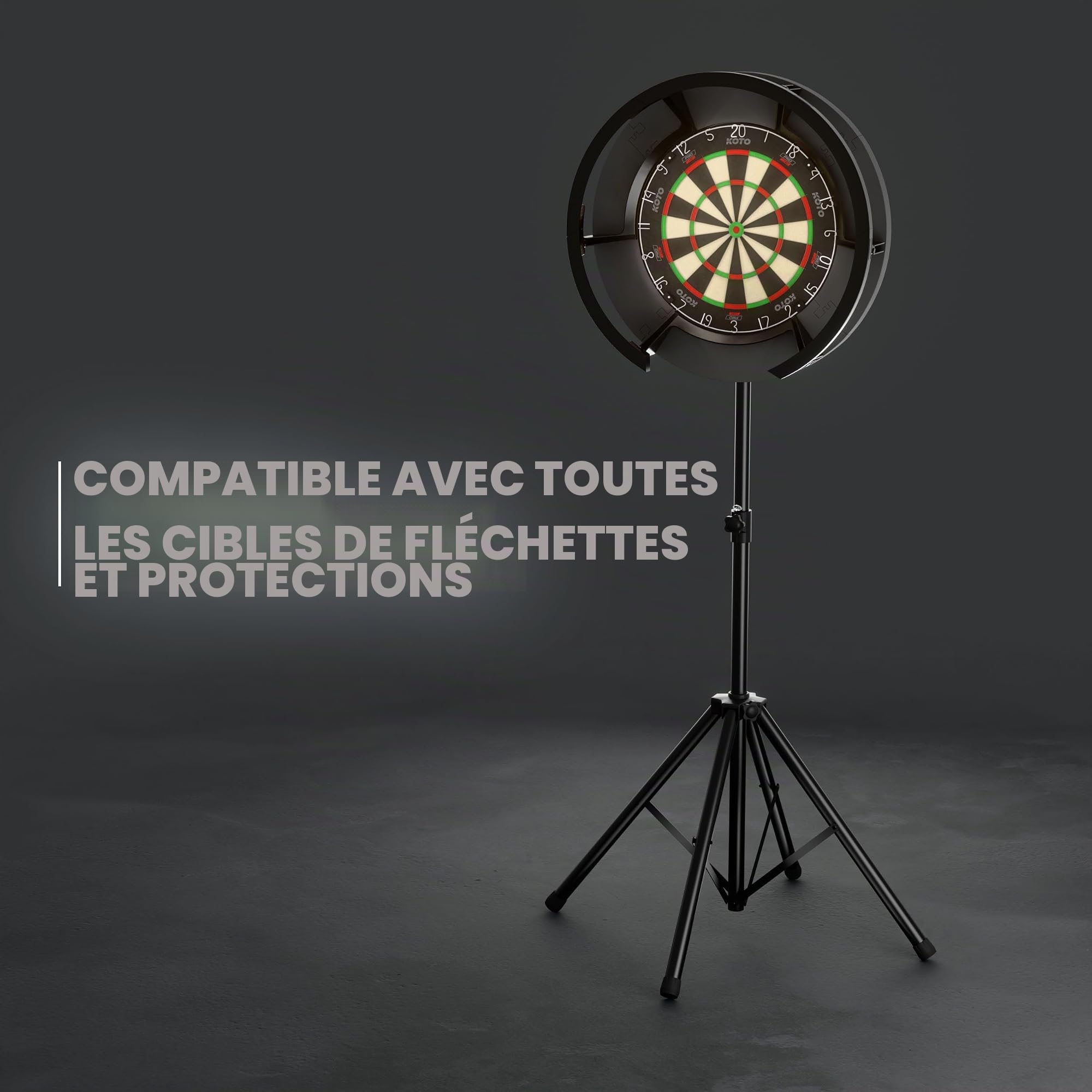 KOTO - Support Quadpod Multi pour Cibles Fléchettes Sisal & Électroniques