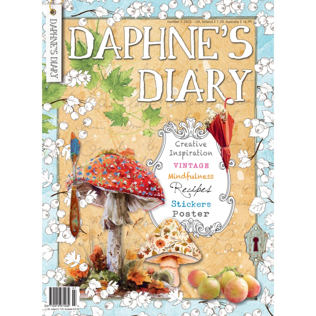 Daphne's Diary Women's White Magazine #7 2025 (English) | Creative Craft Workbook | Interactive Journal For Mindfulness, Painting, Art, Cooking, Travel & More | Packed With Creative Inspirations
