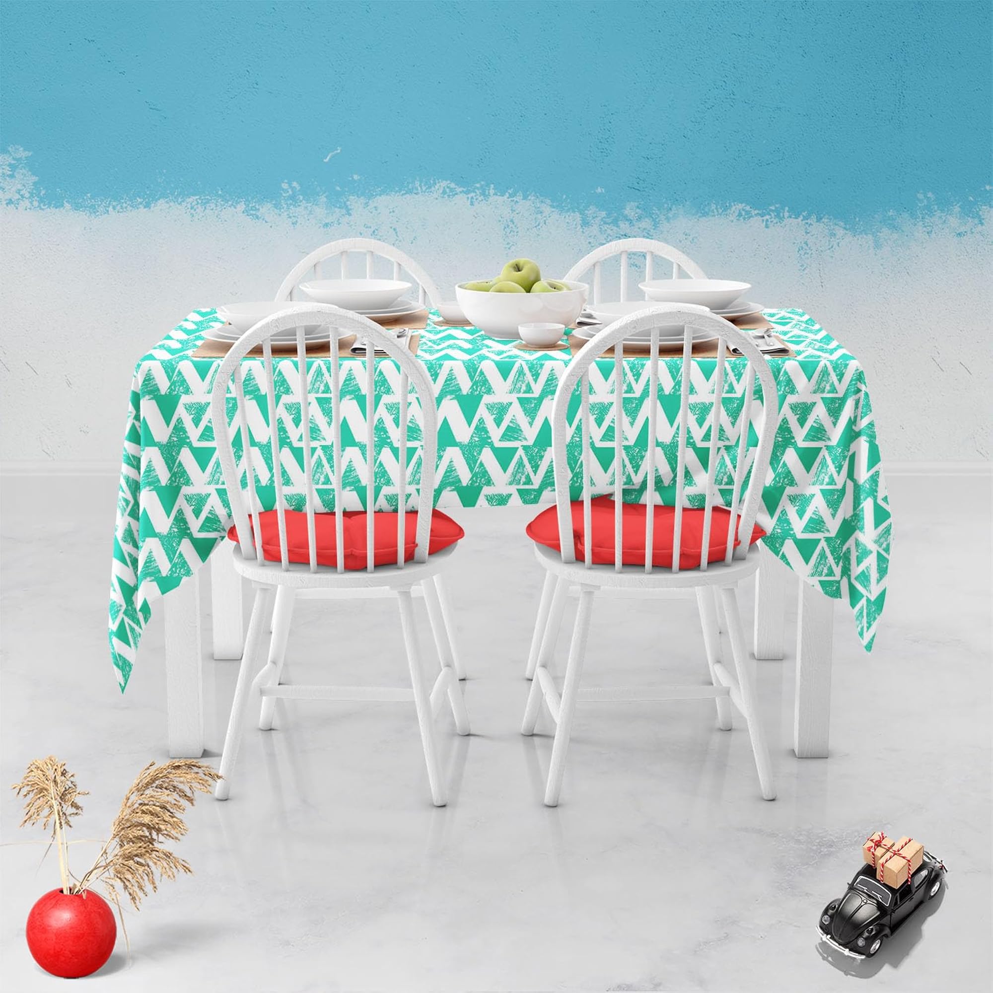 Geometrical Behaviour D2 Table Cloth Cover for Dining & Center Table