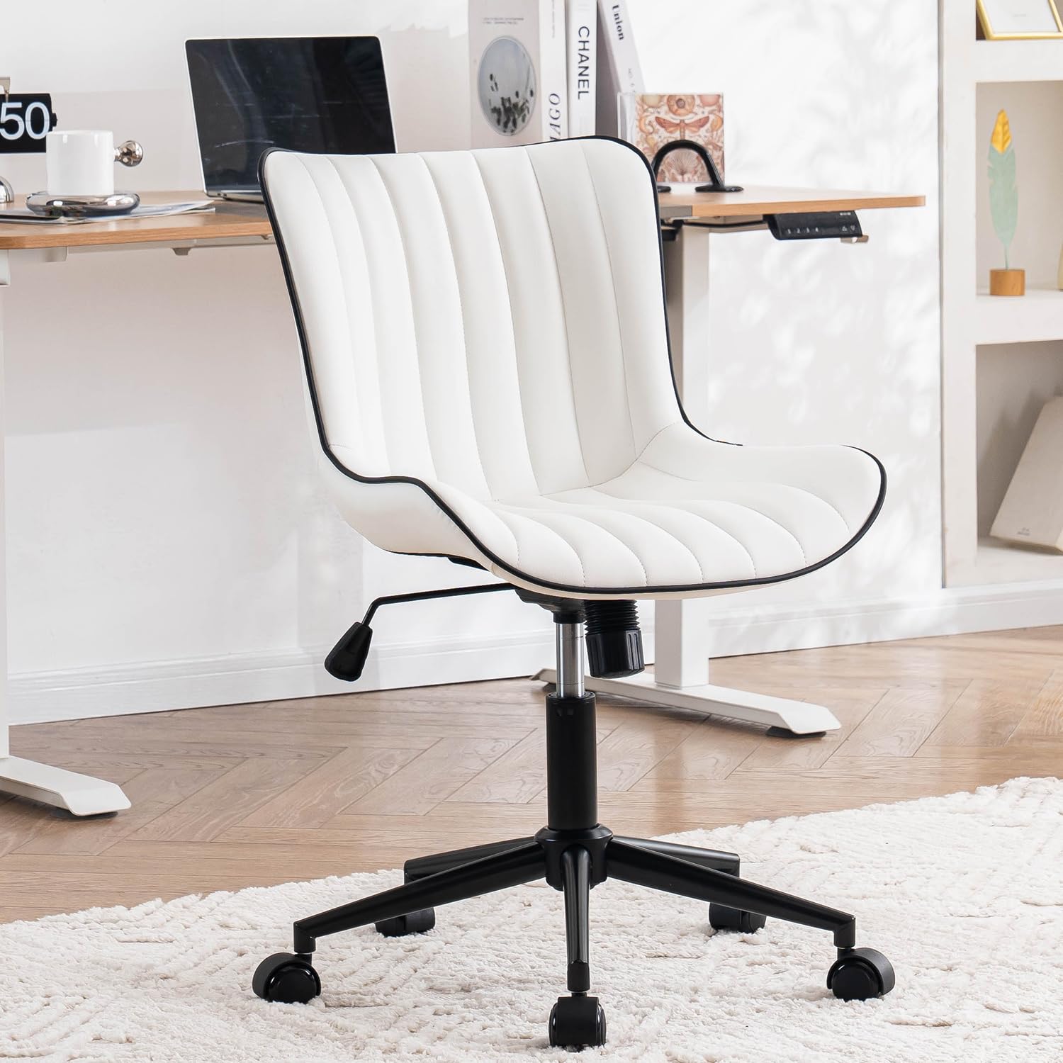 Noblewell Ergonomic Desk Chair Compact Armless Office Chair - Main Image