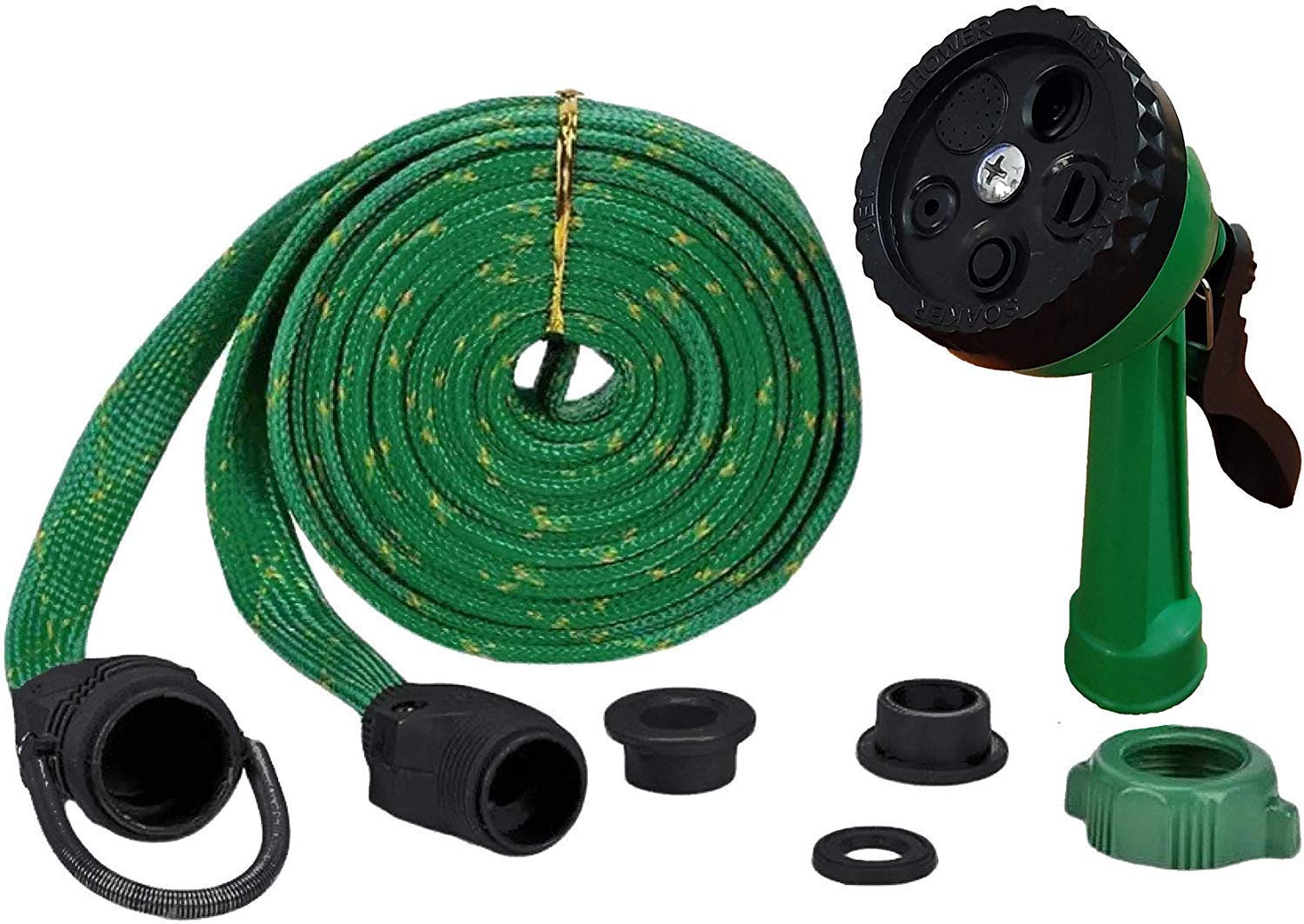 Raxmon Water Spray Jet Gun Hose Pipe for Car Bike Pet Washing and Garden Plant Tree Watering 10 Meter (Green Colour) (B07V44YVHQ) Amazon Price History, Amazon Price Tracker