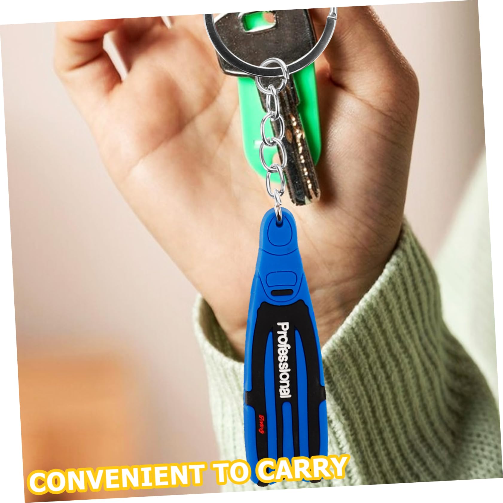 Yardwe Diving Fin Keychain Portable Key Unique Diving Design Lightweight Scuba Accessory for Keychains Bags Everyday Use