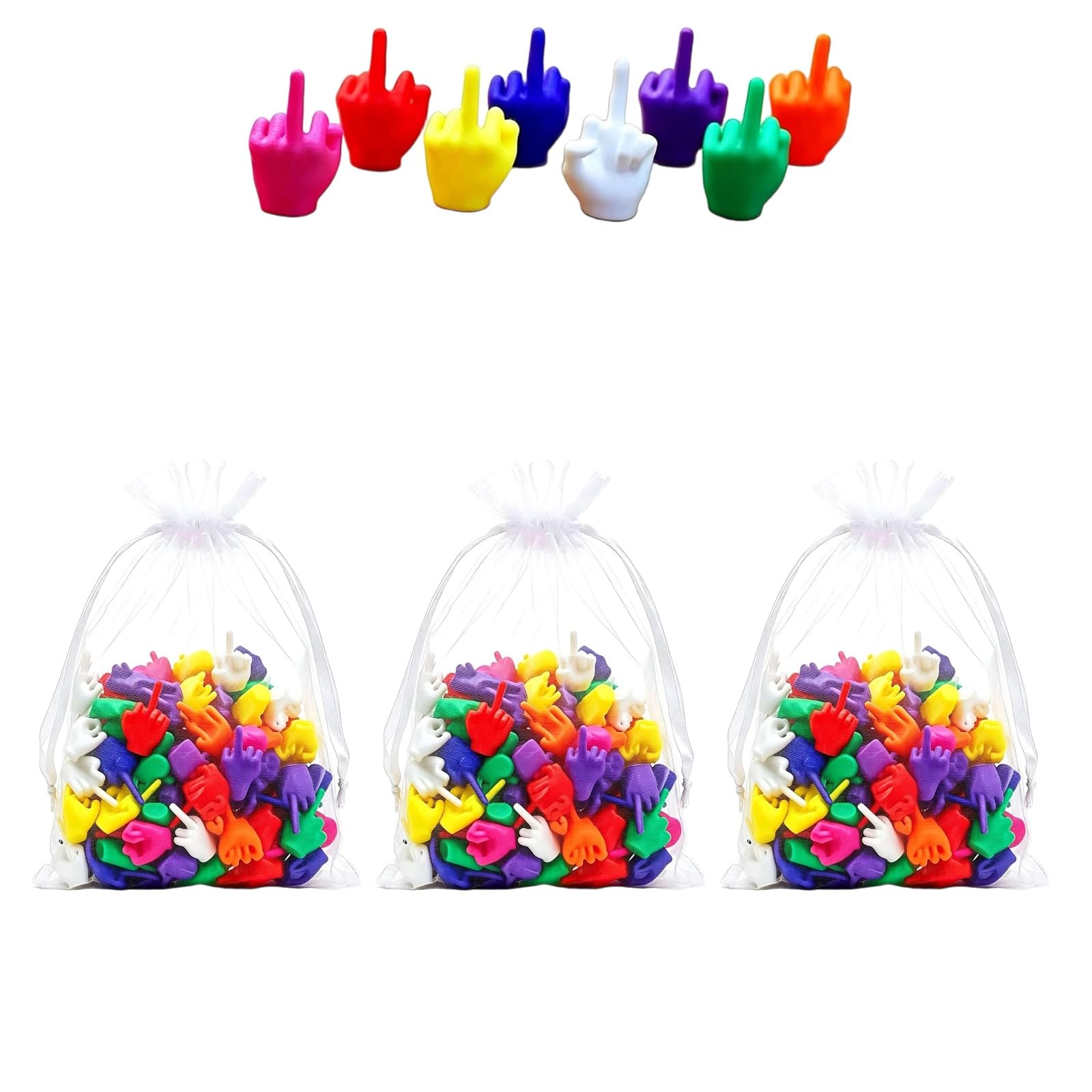 Mini Middle Fingers 150 Pack Novelty Gag Funny Set Christmas Party Decor