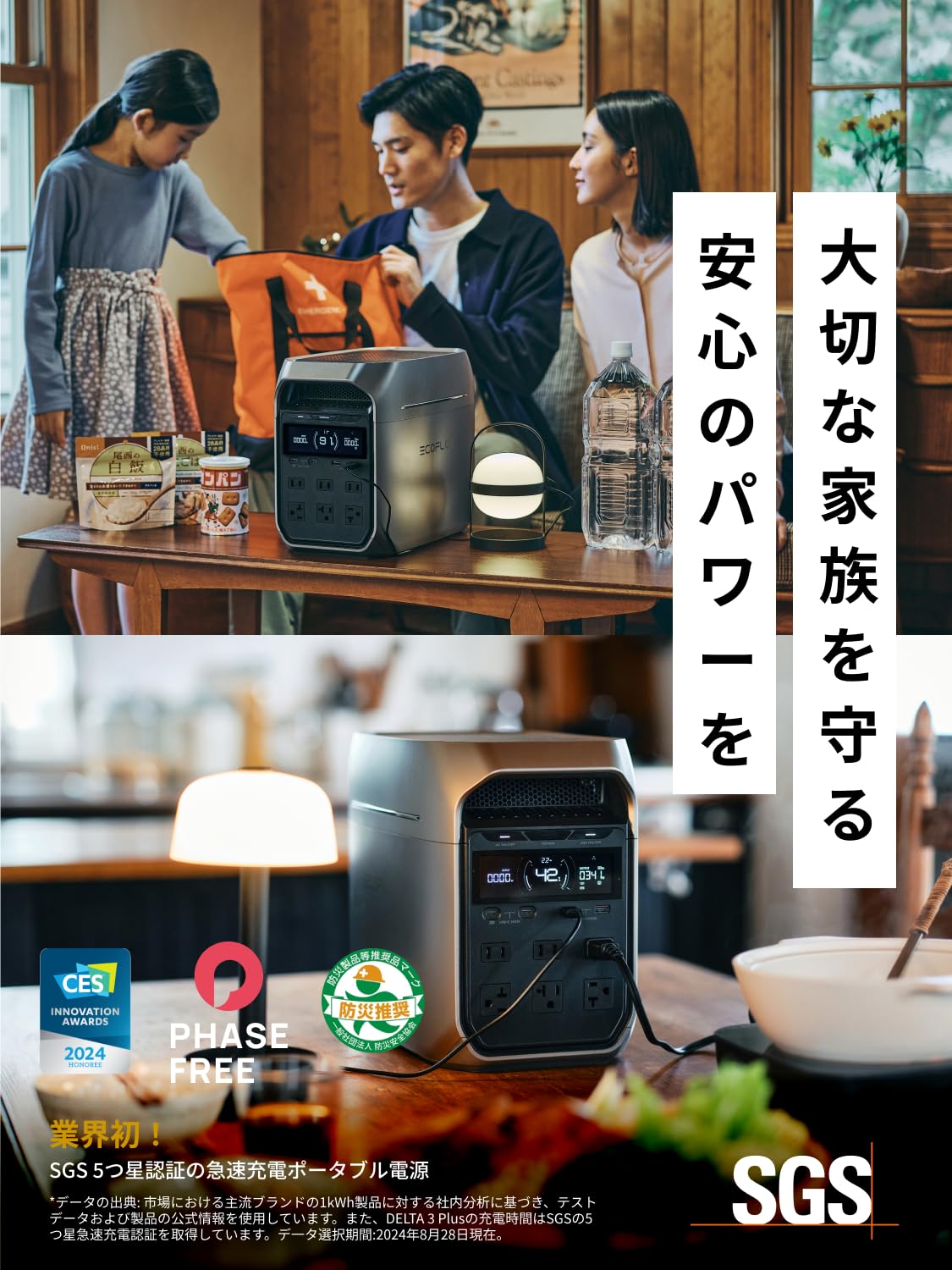 Amazon.co.jp: EcoFlow DELTA 3 Plus ポータブル電源 1024Wh 業界最速