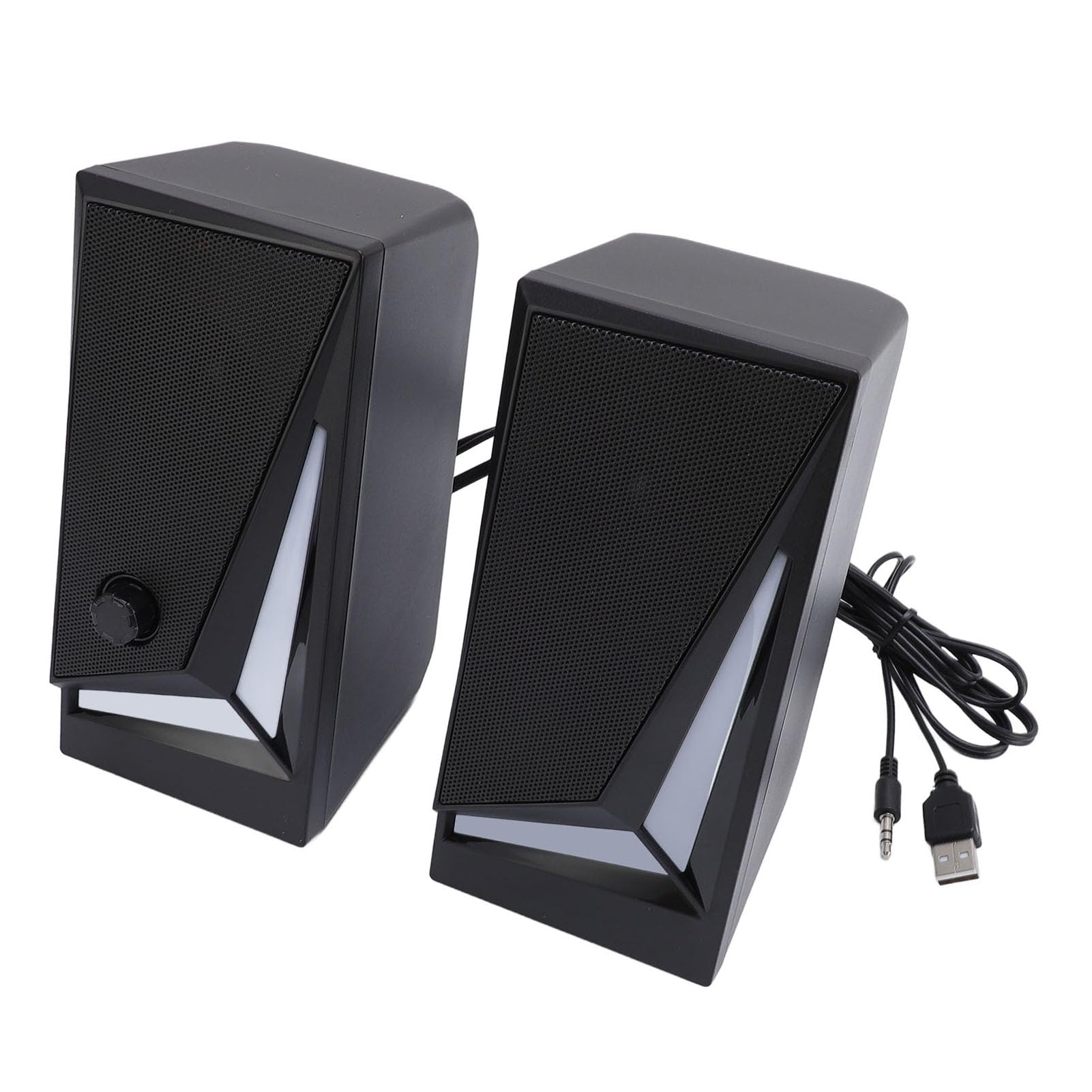 Bewinner Enceinte D'ordinateur RGB, unité Sonore Puissante de 2 Pouces
