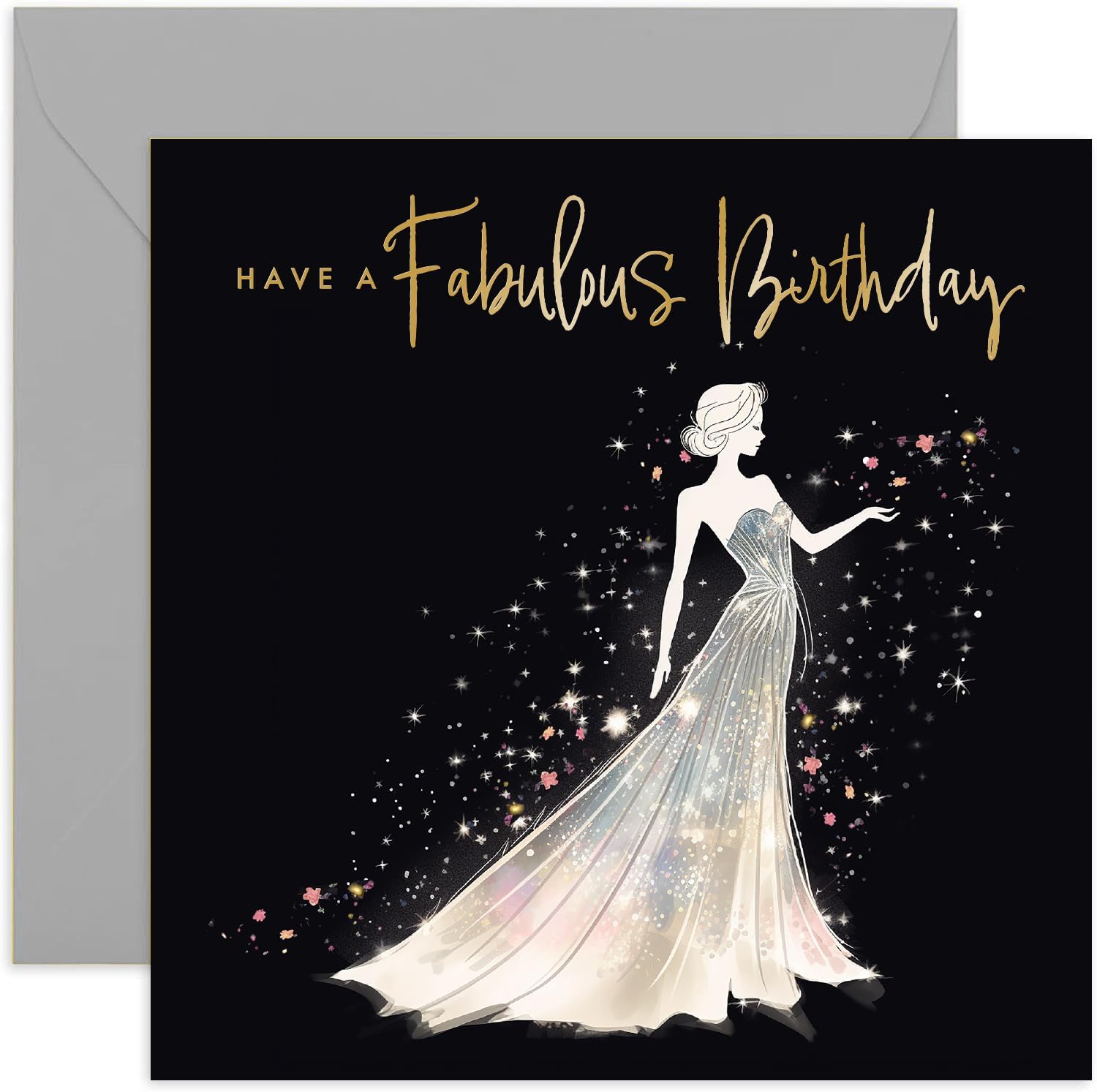 Amazon.com : Old English Co. Fabulous Birthday Card for Her - Gold Foil  Glitter Sparkle Dress Birthday Card for Women - Special Birthday Card for  Granddaughter, Daughter, Niece, Cousin, Mum | Blank