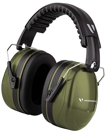 Vanderfields - Hearing Protection Ear Muffs - Over 35 dB 2K Hz Broad Noise Cancelling Sound Reduction - Adults & Teens