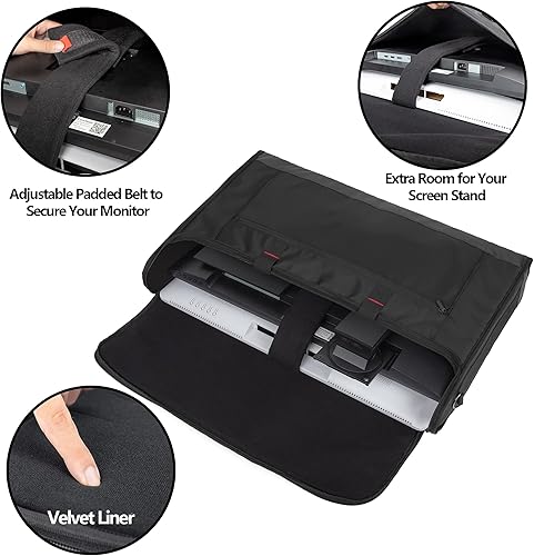Miniatura 9 de Trunab Funda de transporte para monitor de 24 a 27 pulgadas, bolsa de viaje acolchada para hasta 2 pantallas LCDtelevisores, no compatible con iMac