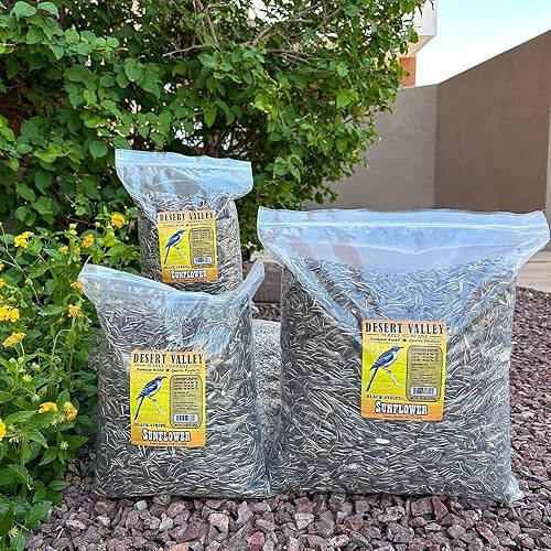 Miniatura 2 de Desert Valley - Semillas de girasol a rayas de alta calidad, aves silvestres, alimentos para vida silvestre, cardenales, ardillas, arrendajos y más