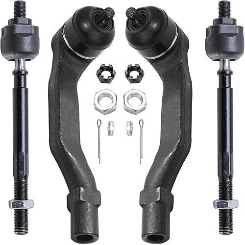 Miniatura 23 de Detroit Axle - 4 barras de acoplamiento delanteras para Hyundai Elantra Forte Koup Forte5, 4 extremos de barra de acoplamiento interiores y