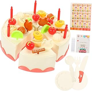 Toyvian Brinquedo De Corte De Bolo Para Crianças Brinquedos Educativos Brinquedos Squiz Brinquedos Magnéticos Conjunto De Bolo Para Festa De Aniversário Brinquedo De Corte De Bolo