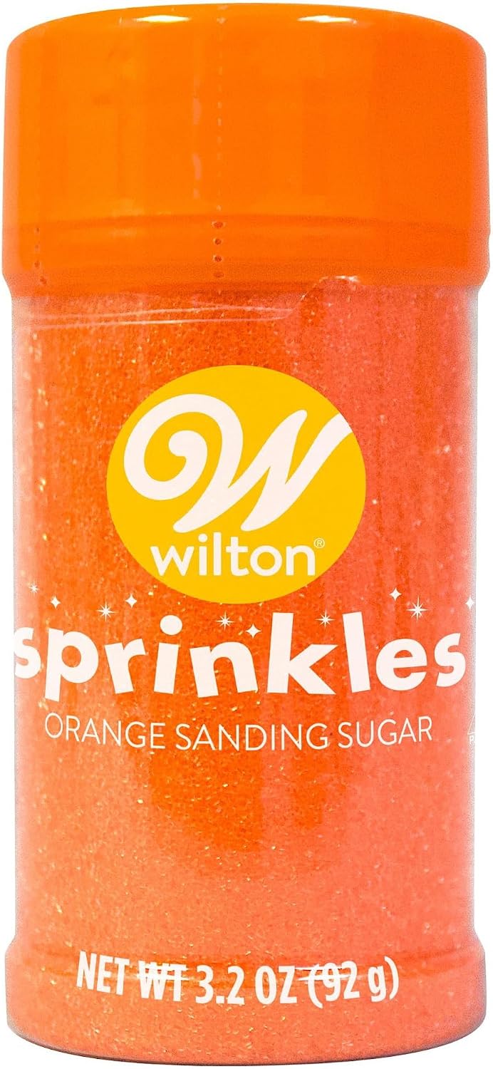 Wilton Sparkling Sugar Decorating Sprinkles, 3.25 oz., Orange