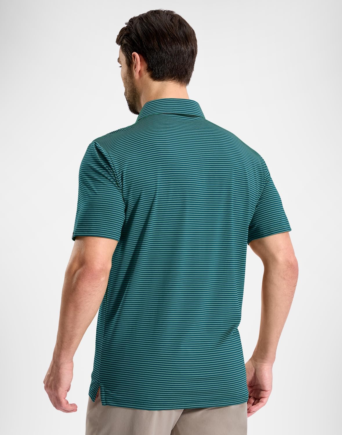 G Gradual Mens Golf Shirt Dry Fit Moisture Wicking Perfomance Short Sleeve Striped Polo Shirts for Men Dressy Casual - Image 4