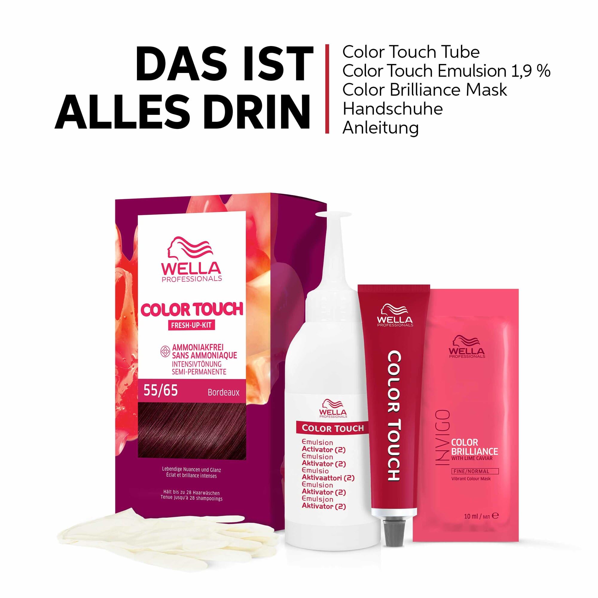 wella handschuhe Professionals Color Touch Demi Permanent Hair Colour without Ammonia - Hair Dye with Up to 50% Grey Hair Coverage Fit:Box T Beste Handschuhe für den F44 M235IX