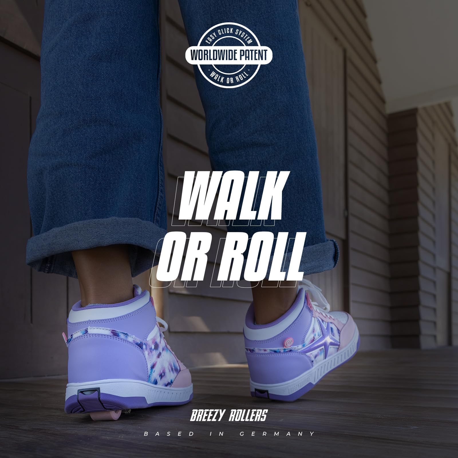 Breezy Rollers Chaussures à roulettes pour Enfants I Rollers-Sneakers pour Enfants I De Chaussures de Rue pour Enfants à Rollers en Quelques Secondes I Baskets à roulettes pour Filles et Garçons