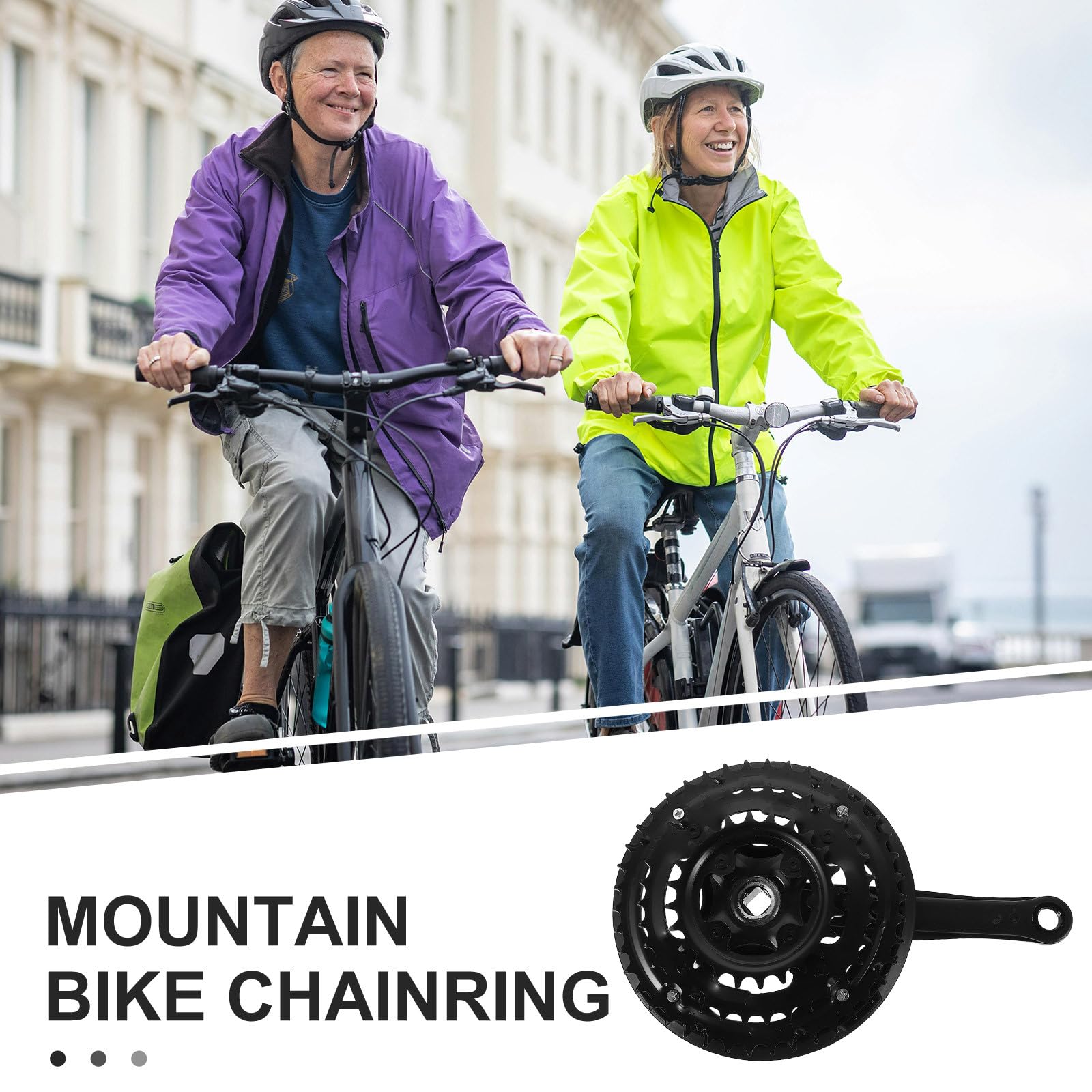 MAGICLULU Guarnitura per Mountain Bike e Bici Pieghevole, Set Pedivelle Destra in Acciaio al Carbonio Corona, Accessorio per Riparazione e Cambio Marcia Fluido, Forniture per Biciclette