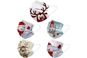 50PCS Christmas Disposable Face Masks for Adults