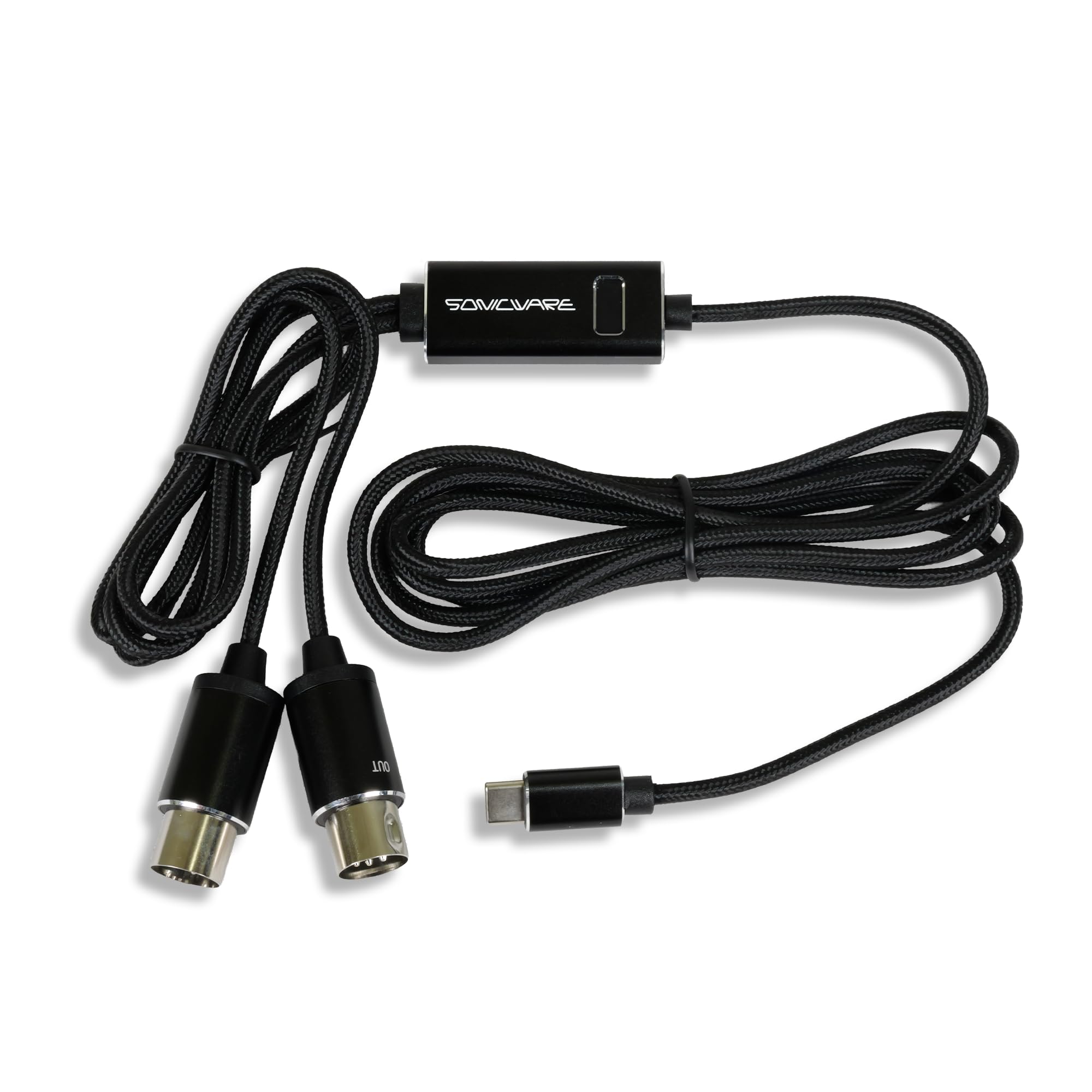 SONICWARE Câble d’interface MIDI USB-C [Édition limitée] – Qualité professionnelle, Plug & Play, conçu pour les musiciens exigeants