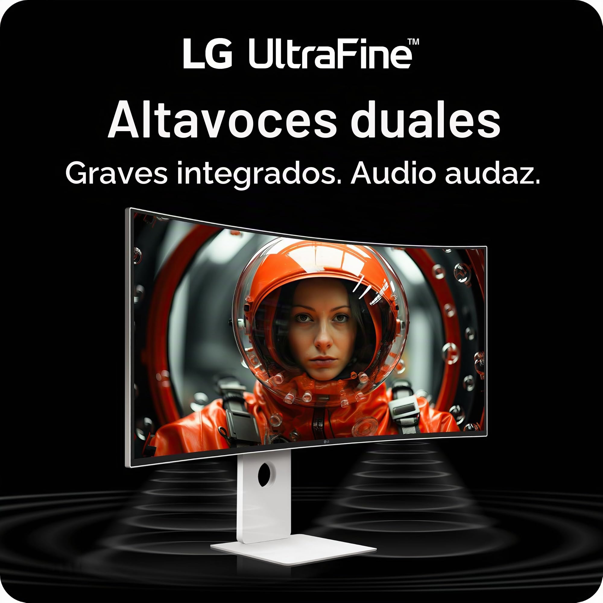 LG 40U990A-W Monitor Curvo Nano IPS de 40 Pulgadas, Ultrafino 5K2K WUHD (5120 x 2160), Thunderbolt 5, DisplayHDR 600, Potencia integrada, Altavoz, 120Hz, HDMI 2.1, DP 2.1, USB C, inclinación/Altura