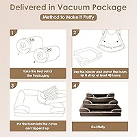 Vista 190 de EHEYCIGA - Cama ortopédica para perro grande, impermeable, de espuma viscoelástica y espuma tipo caja de huevos, bordes elevados, antideslizante