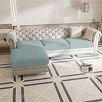 Vista 10 de EFELIM Funda de cojín seccional de 4 piezas para sofá en forma de L, funda elástica para sofá de 1, 2, 3 asientos, funda antideslizante para sofá