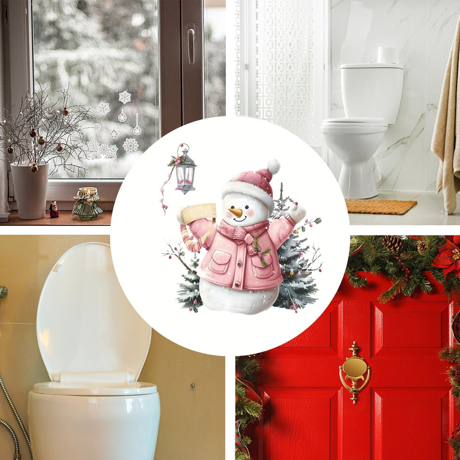 Dietro Porta Natalizio Con Pupazzo Di Neve - Per La Casa E Per Te - Foto 8