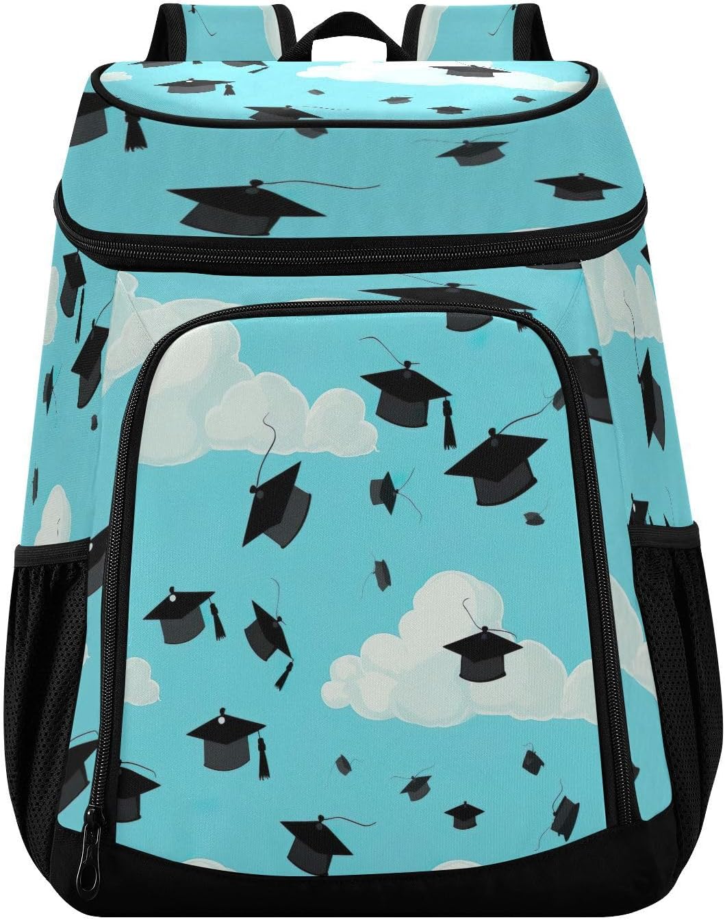 Floating Graduation Caps Cooler Backpack 36 Cans Leakproof Waterproof Backpack Cooler Bag Beach Accessories Travel Camping Fishing Backpack for Women Men