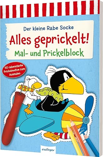 Der kleine Rabe Socke: Alles geprickelt!: Mal- und Prickel-Block | Basteln ab 4 Jahren