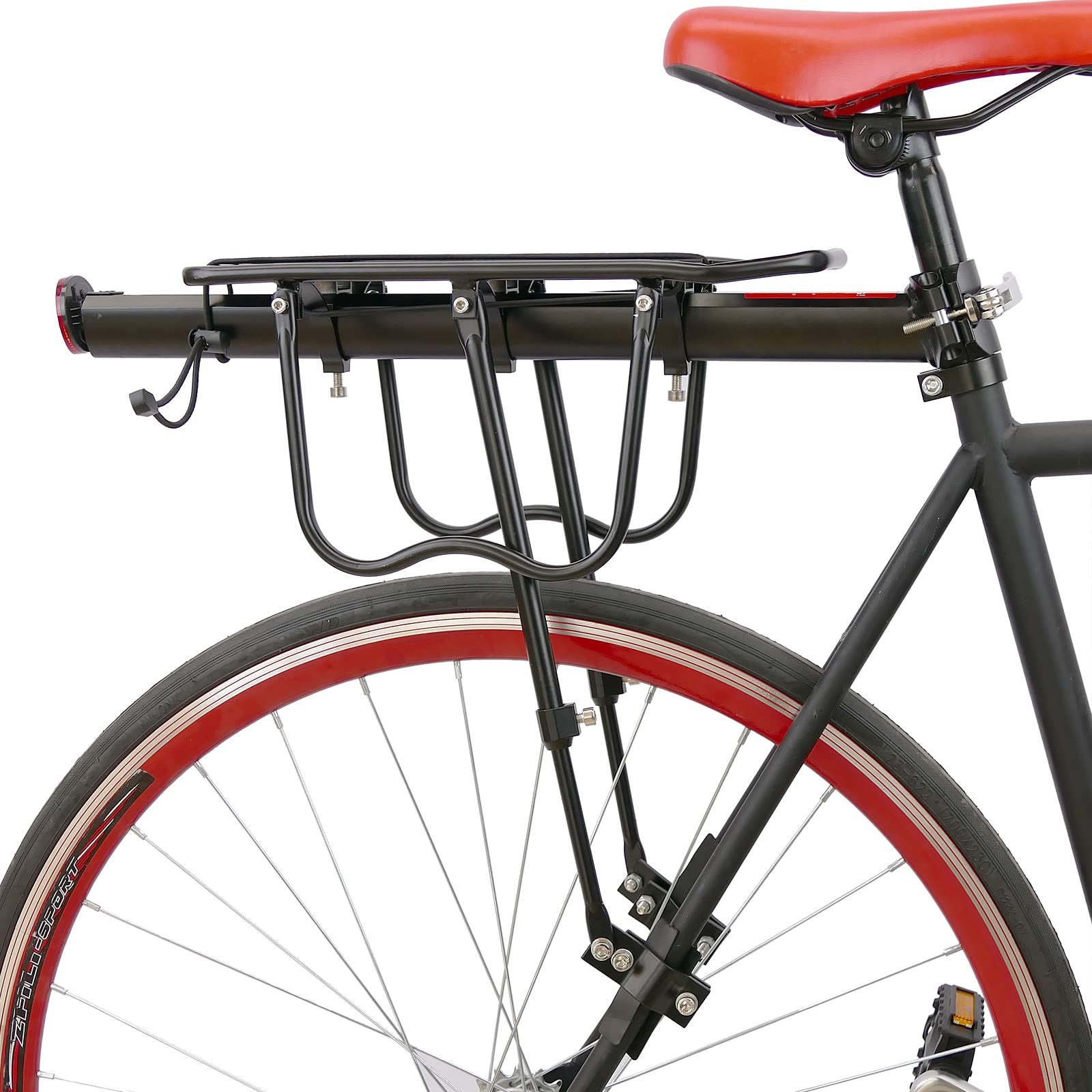 PrimeMatik - Metallo Portapacchi della Bici Fissaggio parafango Posteriore Tubo 36x15cm
