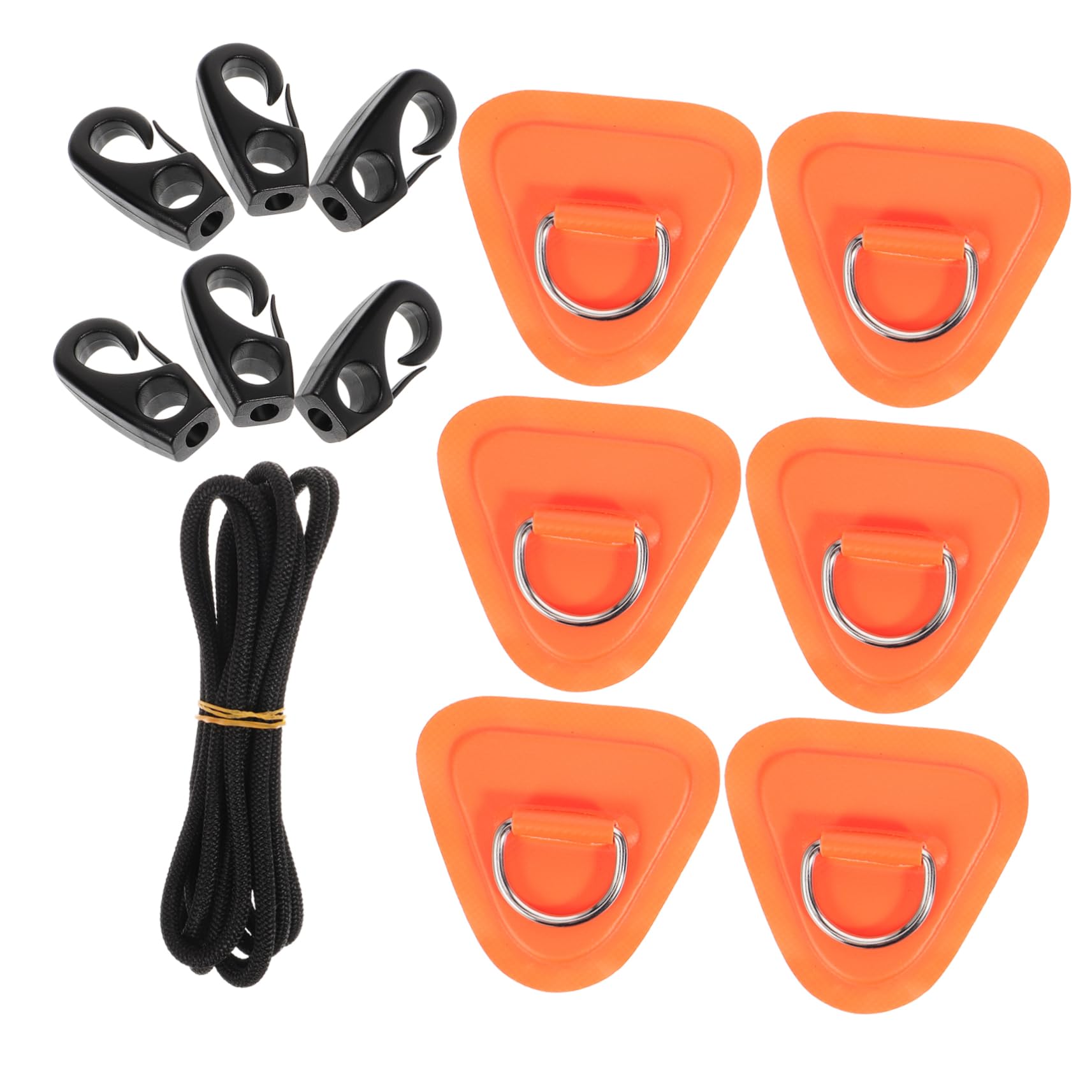 UPKOCH D Ring Befestigungsset für Aufblasbare Boote Teiliges mit D Ring Patches Elastischem Seil und Schnallen für Kajaks und Stand Up Paddleboards Vielseitiges Zubehör für
