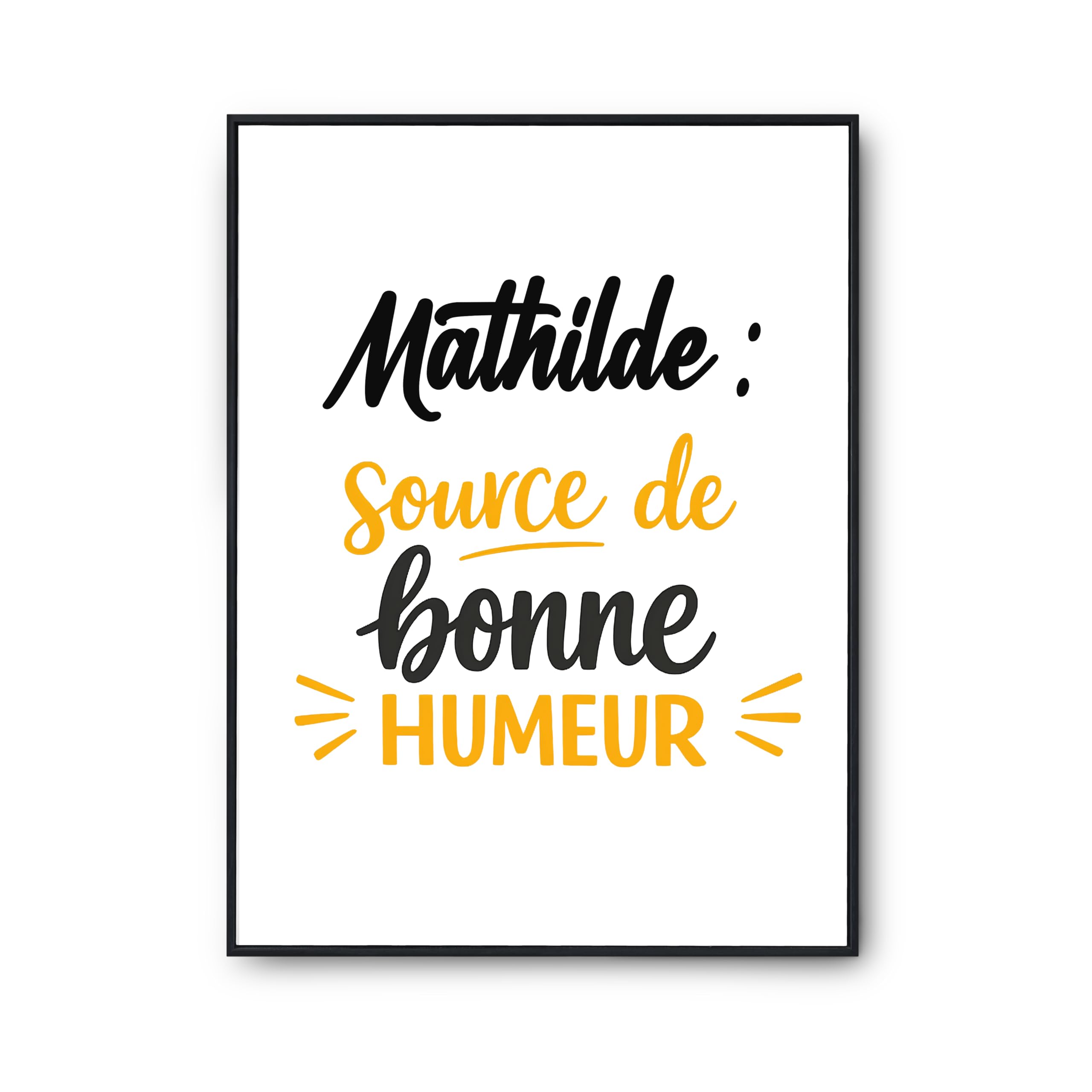 Affiche Mathilde poster citation anniversaire cadeau humour mural - 6