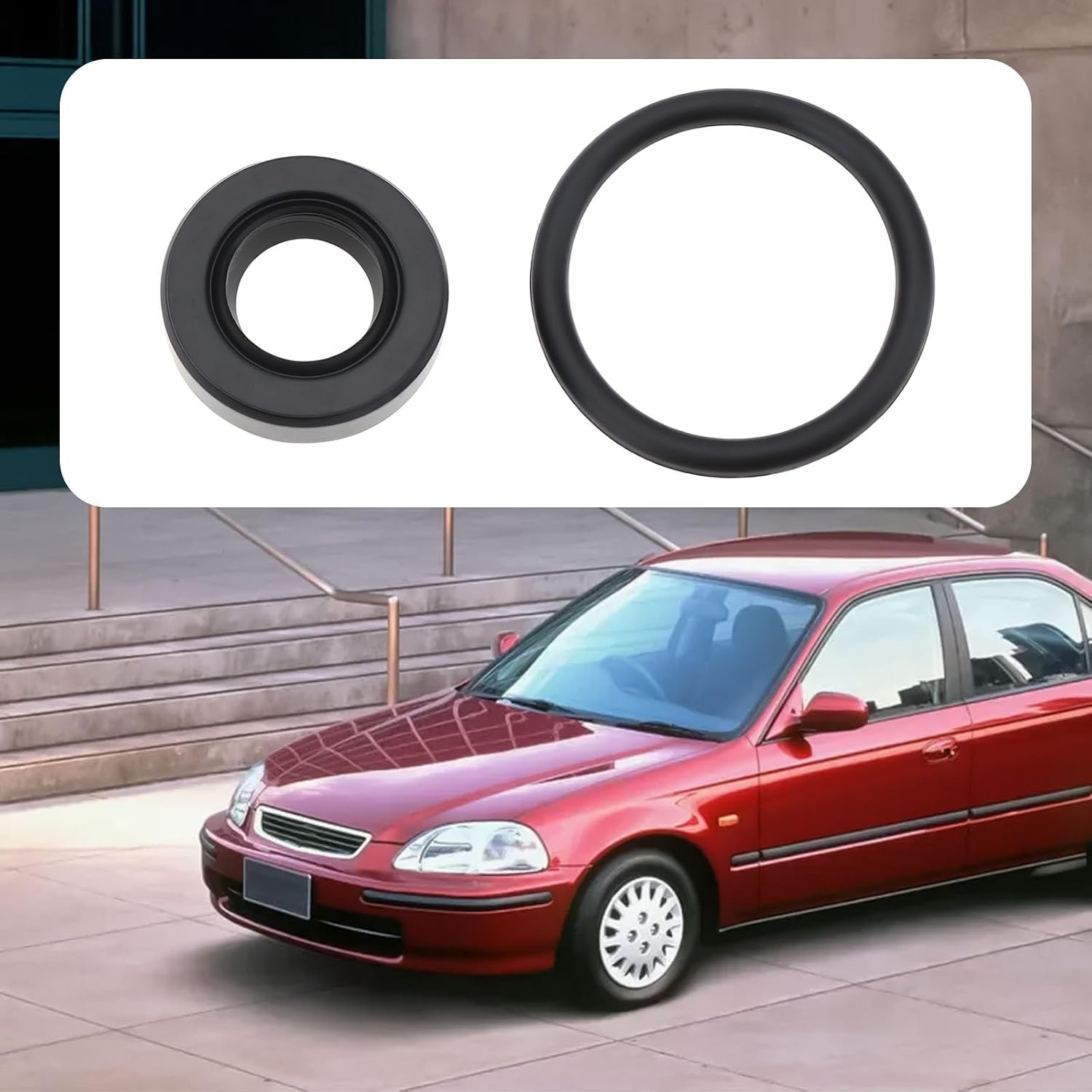 4pcs Car Distributor O Ring Seal Kit 30110-PA1-732 30130-PC6-003 Compatible with Honda Civid 1997-2002