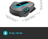 Vista 3 de GARDENA 15101-20 SILENO Life - Cortacésped robótico automático, con aplicación Bluetooth y cable delimitador, uno de los más silenciosos de su