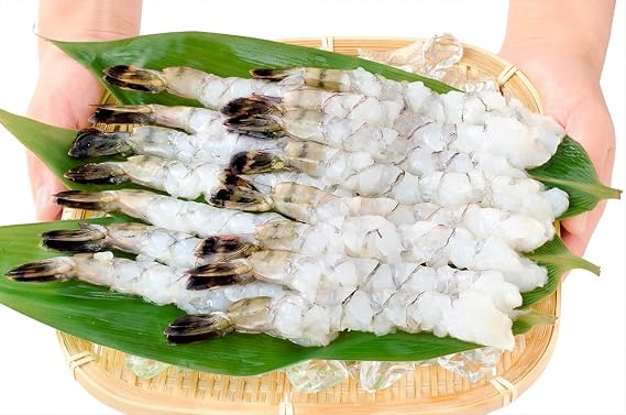 Tsukiji no Ousama Stretched Live Sea Prawns 13/15・15 tails Big Size. Carefully processed and convenient for heating Freshness top-notch, crispy Black Tiger Fly Shrimp Fry Peeled Shrimp Shrimp for