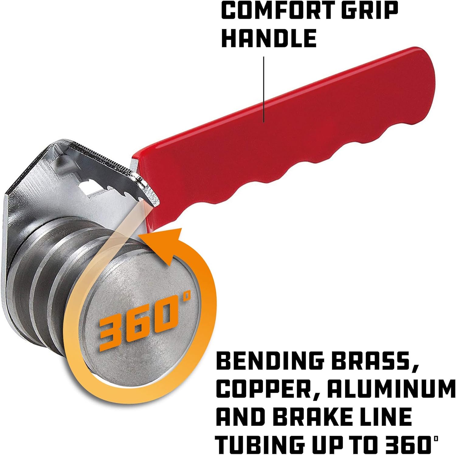 Red Ergonomic Brass and Aluminum Tubing Bender
