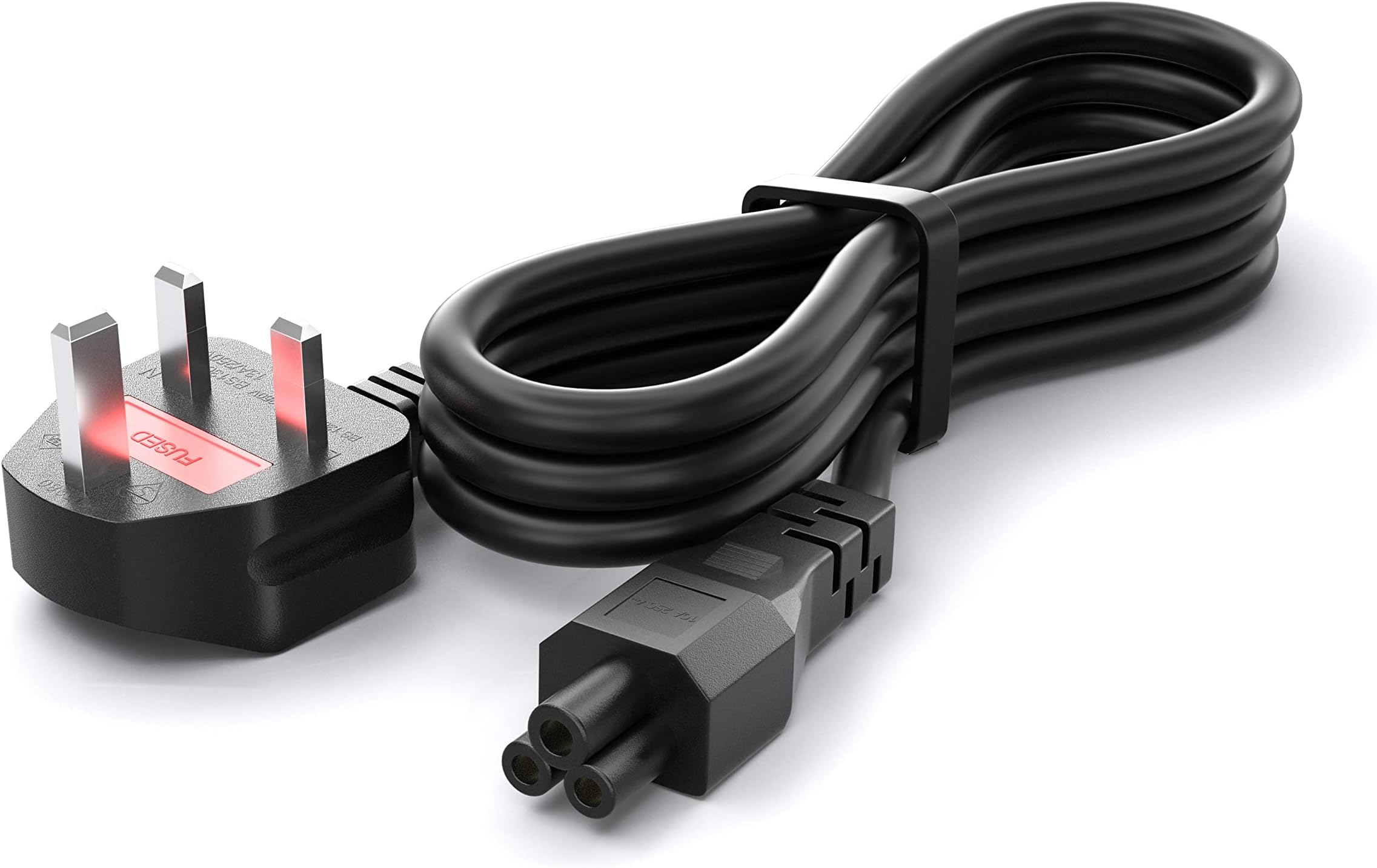 CYD 3 Pin Mains lead Power UK Plug Mickey Mouse C5 Cloverleaf Cord Mains Cable Lead for Laptop AC-Adapter Charger Acer Dell HP Compaq Toshiba Vaio Delta Asus Lenovo Electric Equipment 1.2m (3.9ft)