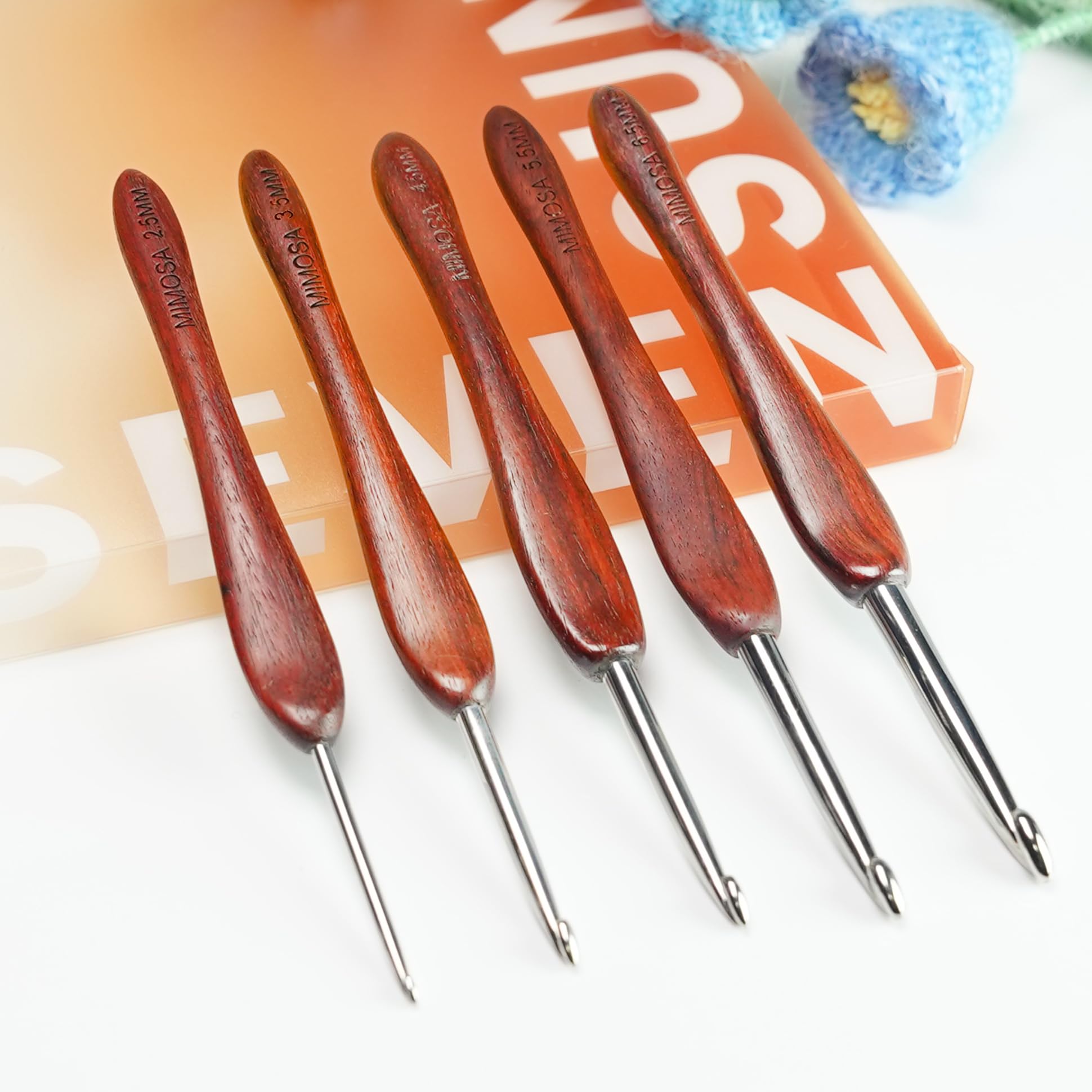 HAK♡ Amazon.com: SEVENSUN Mimosa Crochet Hooks Set 5 Pack of 2.5mm 3.5