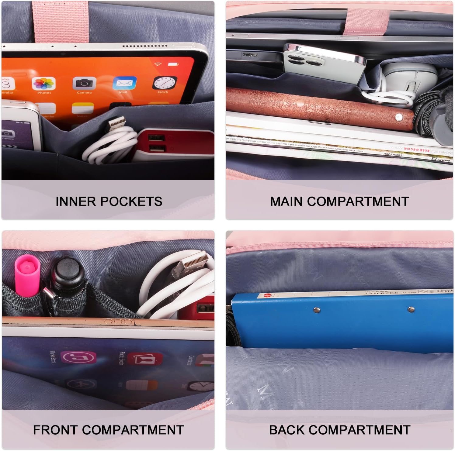 Laptop Bag for Women, 15.6 inch Computer Briefcase Sleeve Case, Large Water-resistant Messenger Work Bag with Crossbody Shoulder Strap, 15.6 inch Laptop Tote Bag, Cute Computer Sleeve Case Briefcase