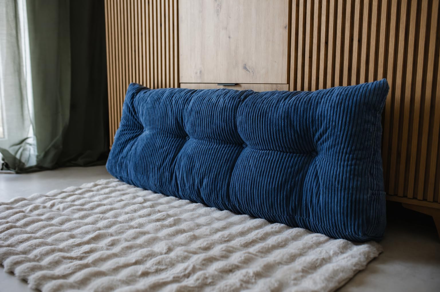 chilly pilley® Stützkissen Cord Rückenkissen Lesekissen Bettkissen Wandkissen Keilkissen Bettstützkissen viele Farben, 140x50x20 (Dunkelrosa)