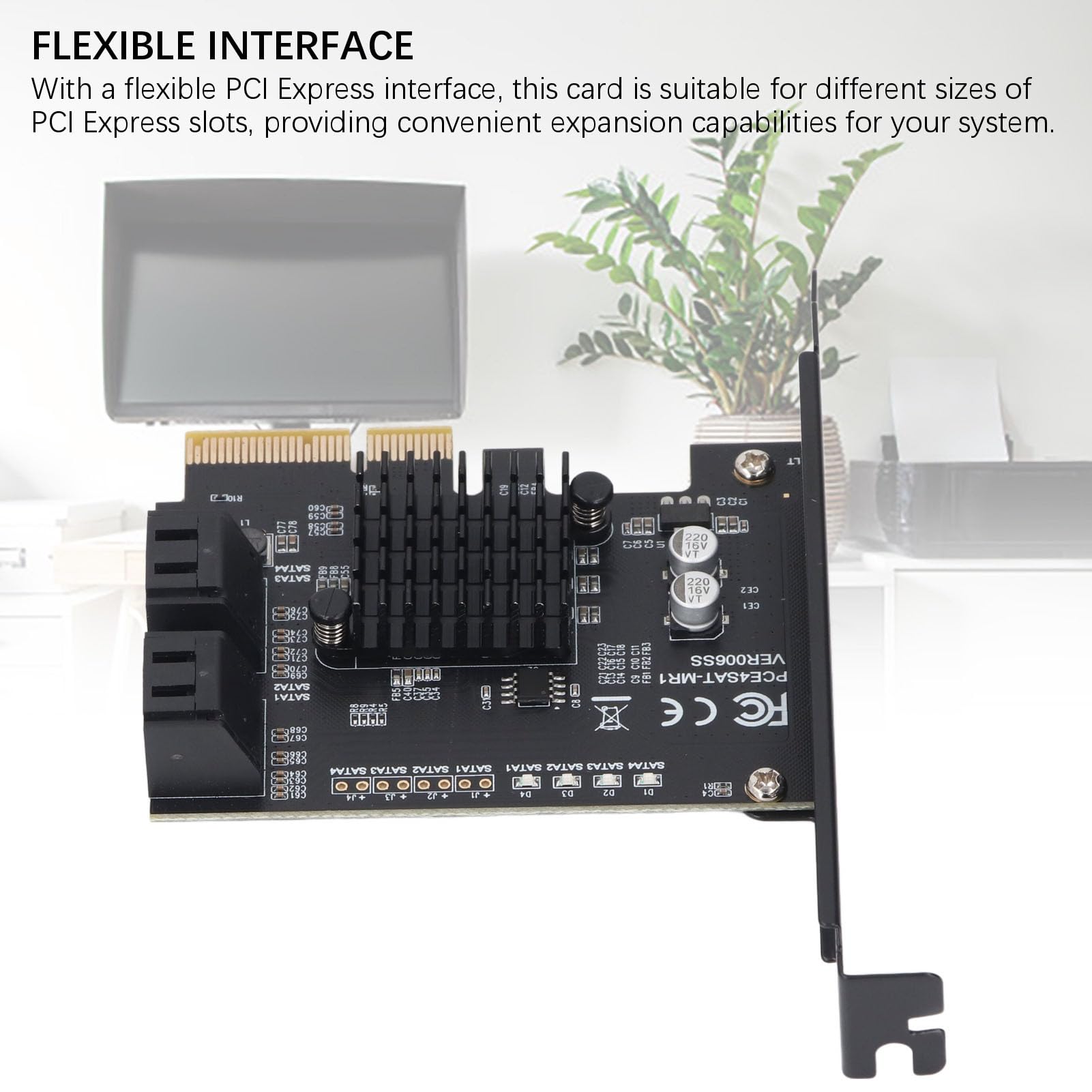 Carte D'extension PCI-E vers Sata3.0, Carte SATA 4 Ports, Adaptateur D'extension 6 Gbit/s, Chipset 88SE9230, Carte RAID IPFS
